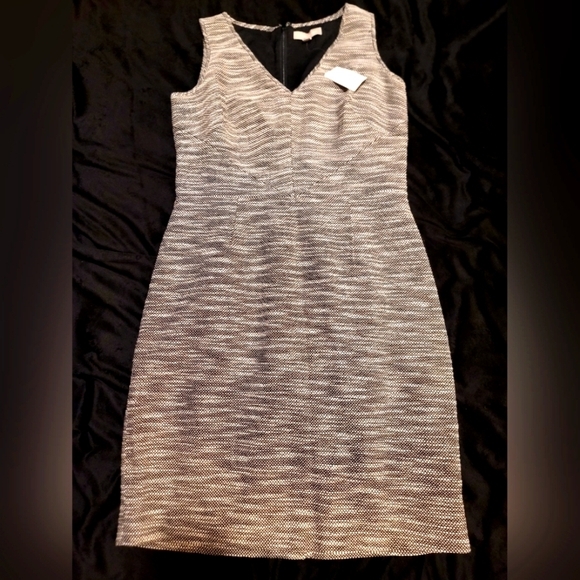 Banana Republic Dresses & Skirts - BANANA REPUBLIC Sheath Gray Tweed Sleeveless‎ V-neck Retro Lined Dress Sz 12